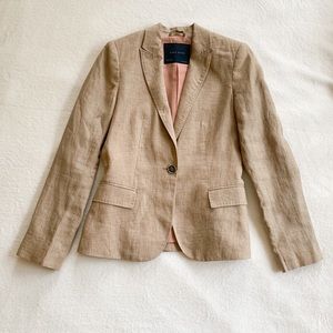Zara Tan Linen Blazer